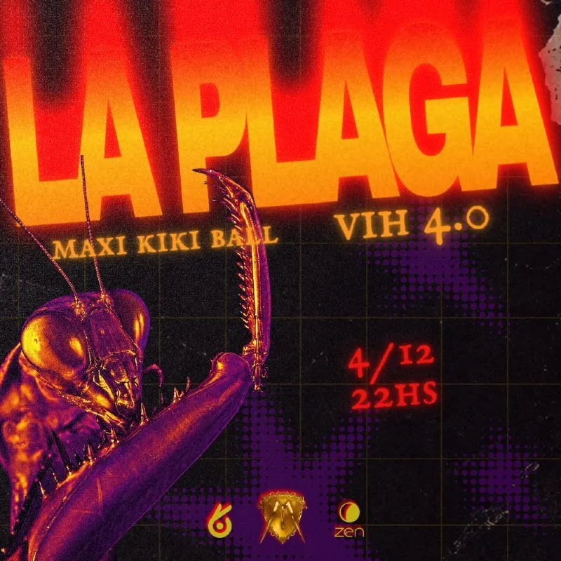 Flyer de LA PLAGA MAXI KIKI BALL - VIH 4.0 - HOUSE OF MIRROR