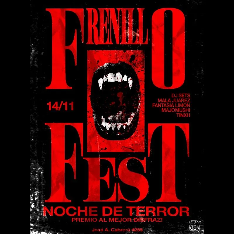 Flyer de Fiesta frenillo edición halloween