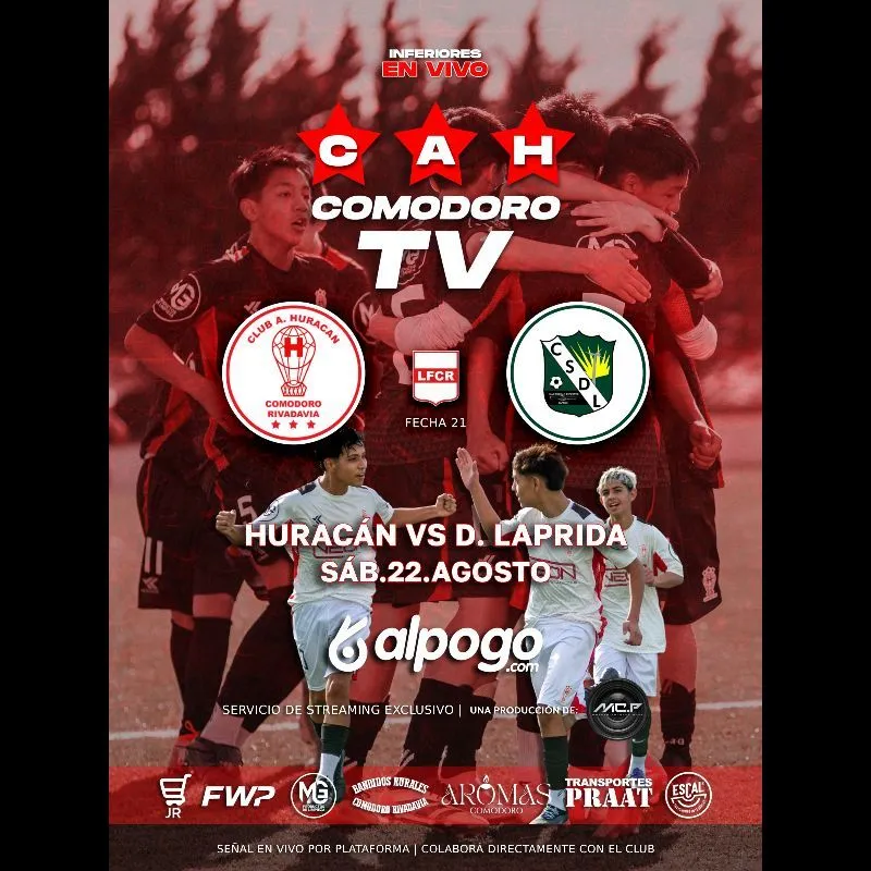 HURACÁN vs D. LAPRIDA | Fecha 21 LFCR 2026 | INFERIORES en VIVO | C.A.H Comodoro TV