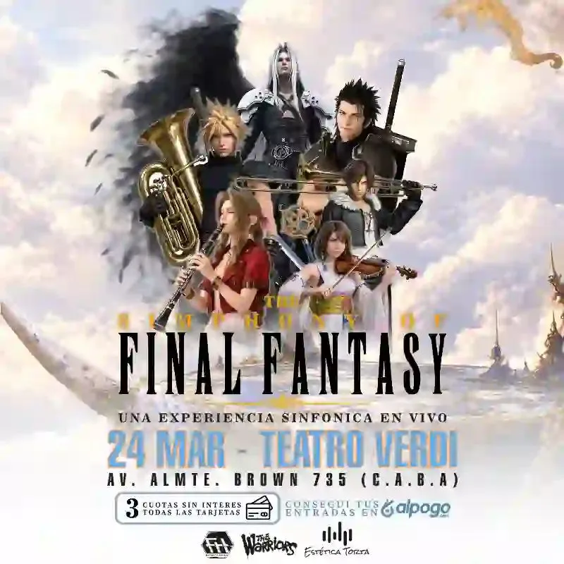 Flyer de FINAL FANTASY - Orquesta Sinfónica en Argentina | 24 de Marzo del 2027