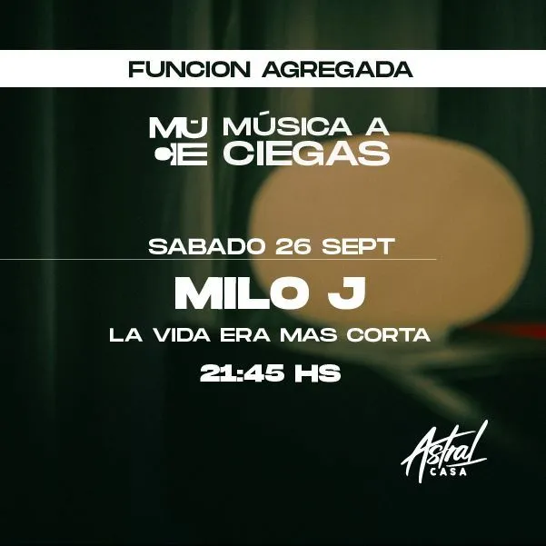 MUSICA A CIEGAS - MILO J