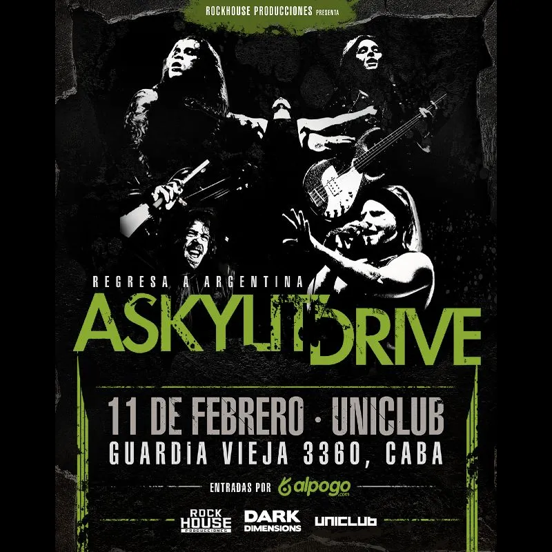 Flyer de A Skylit Drive - único show en Argentina