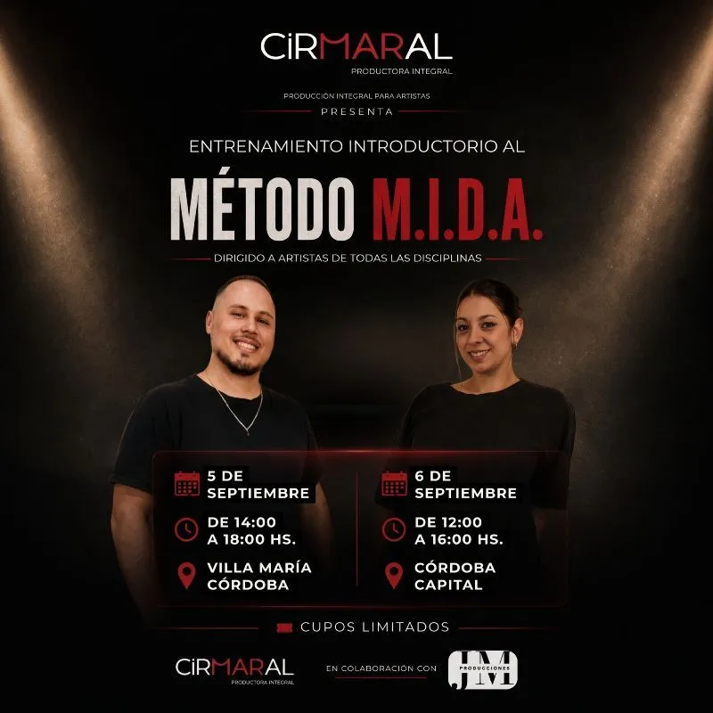 Entrenamiento Introductorio a M.I.D.A, de la productora integral CIRMARAL en VILLA MARIA