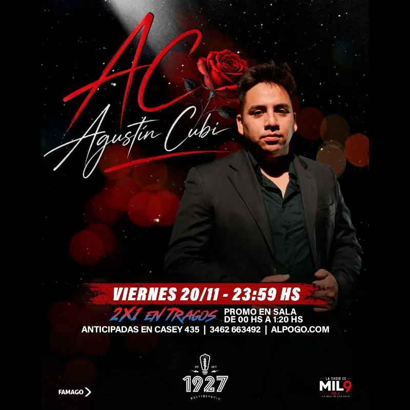 Flyer de Agustin Cubi