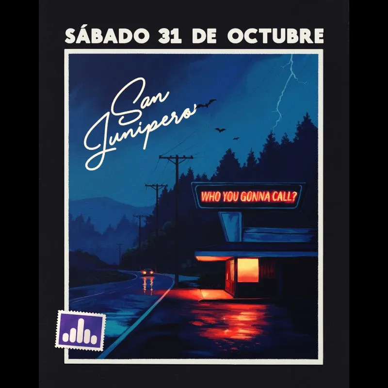 Flyer de San Junipero: Halloween