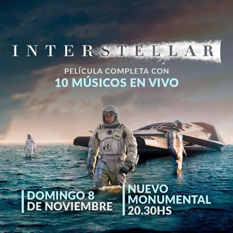 Flyer de Interstellar por Cápsula Producciones