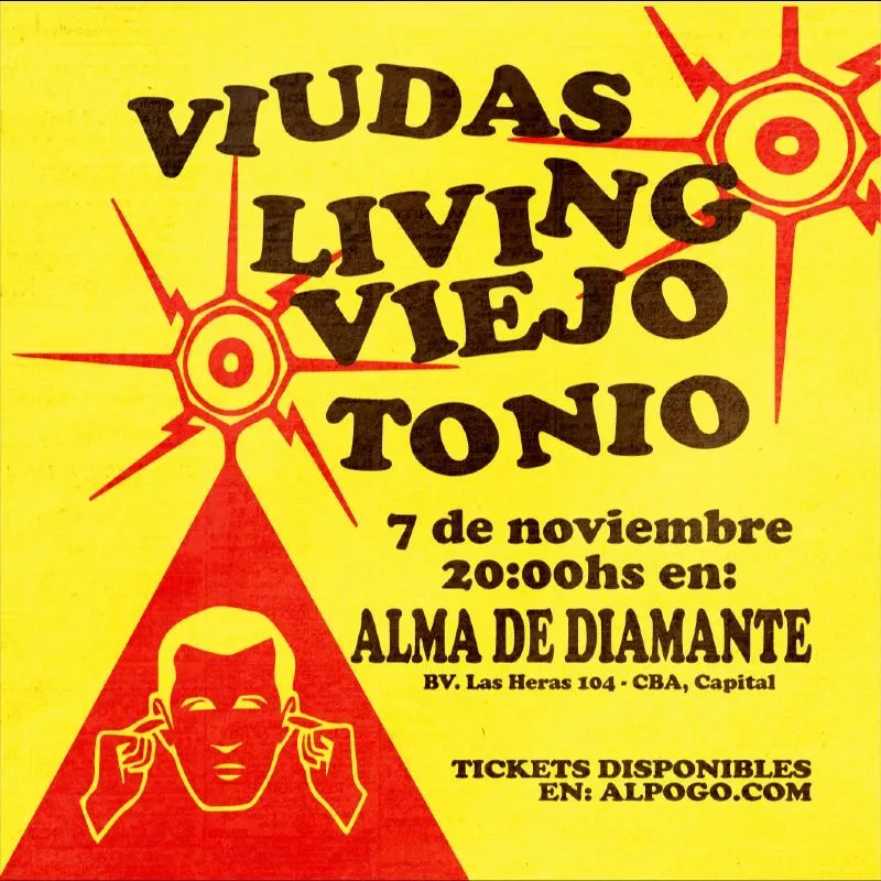 Flyer de VIUDAS x LIVINGVIEJO x TONIO