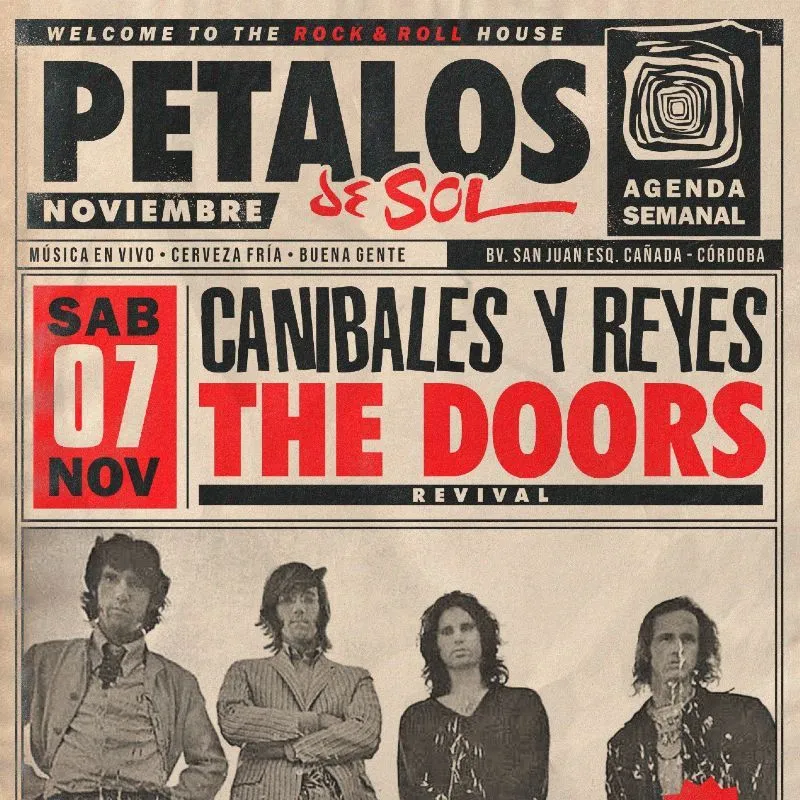 Flyer de Tributo a THE DOORS