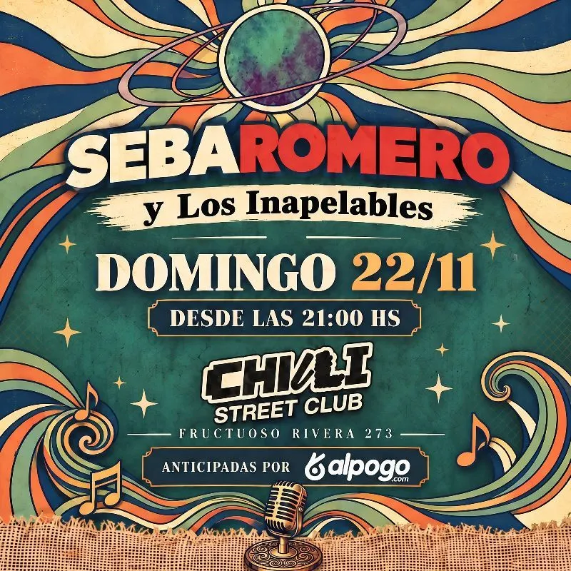 Flyer de Seba Romero y los Inapelables