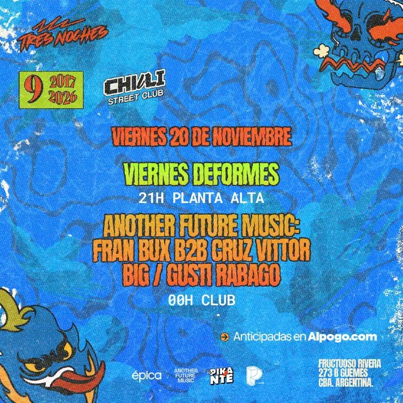 Flyer de CHILLI CUMPLE 9 AÑOS / VIERNES