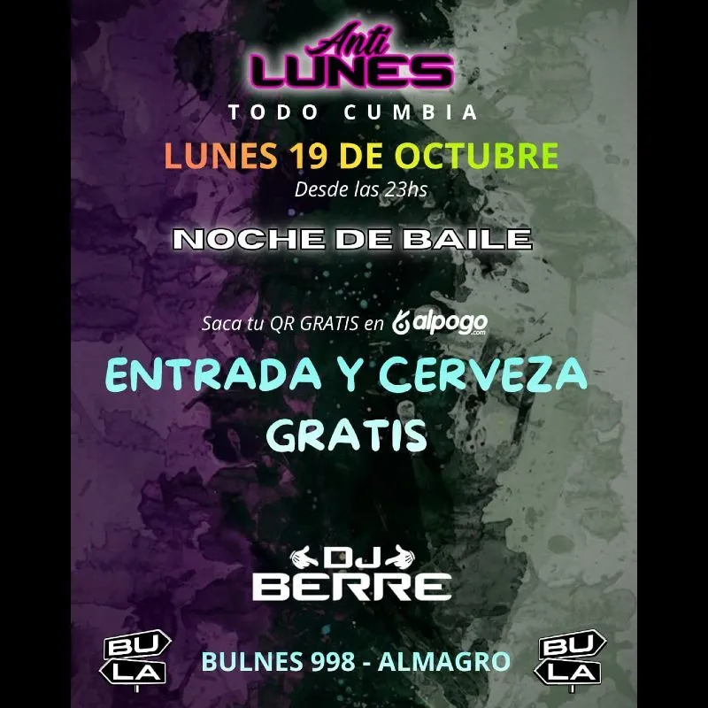 Flyer de Anti Lunes 19/10