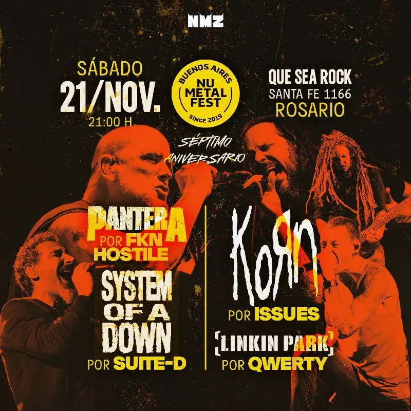 Flyer de Buenos Aires Nu Metal Fest