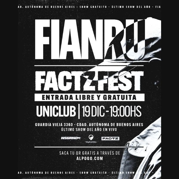 FACTZ FEST: Fianru, ultimo show del año.